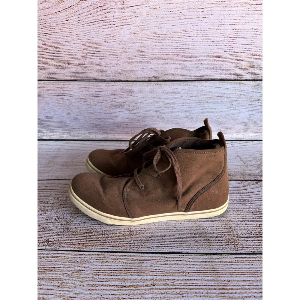 Ugg Australia Mens Brown Canvas Ankle Boots Size 11 Used Chukka Shoes